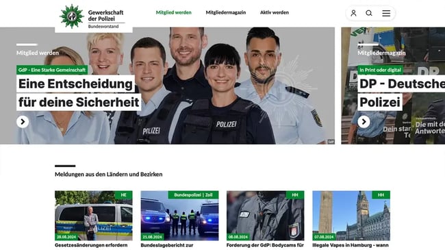 Relaunch of the web portal for the German Police Union